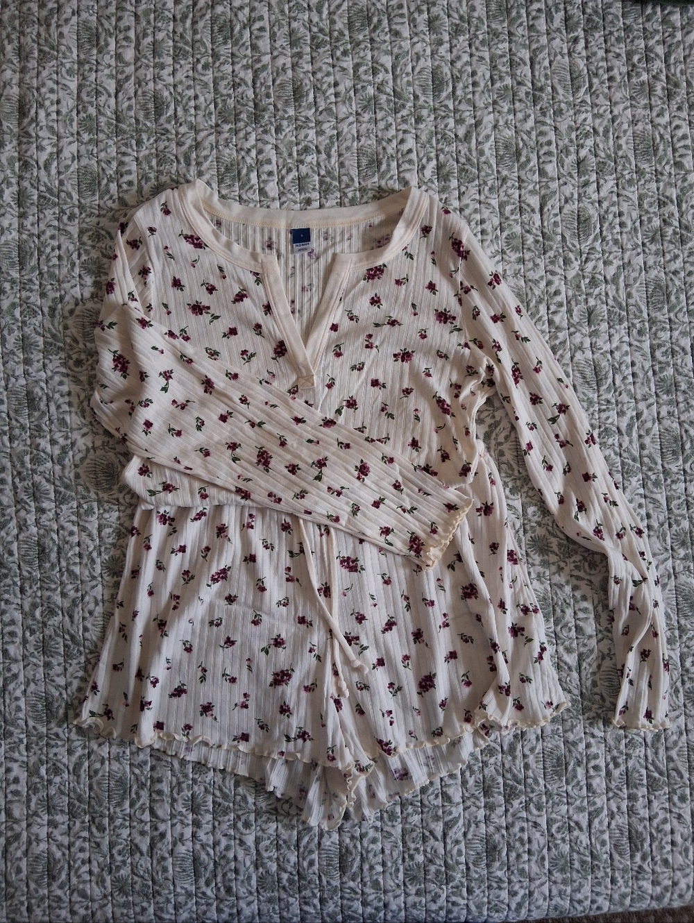 Old Navy Floral Pajama Set 3 Pieces